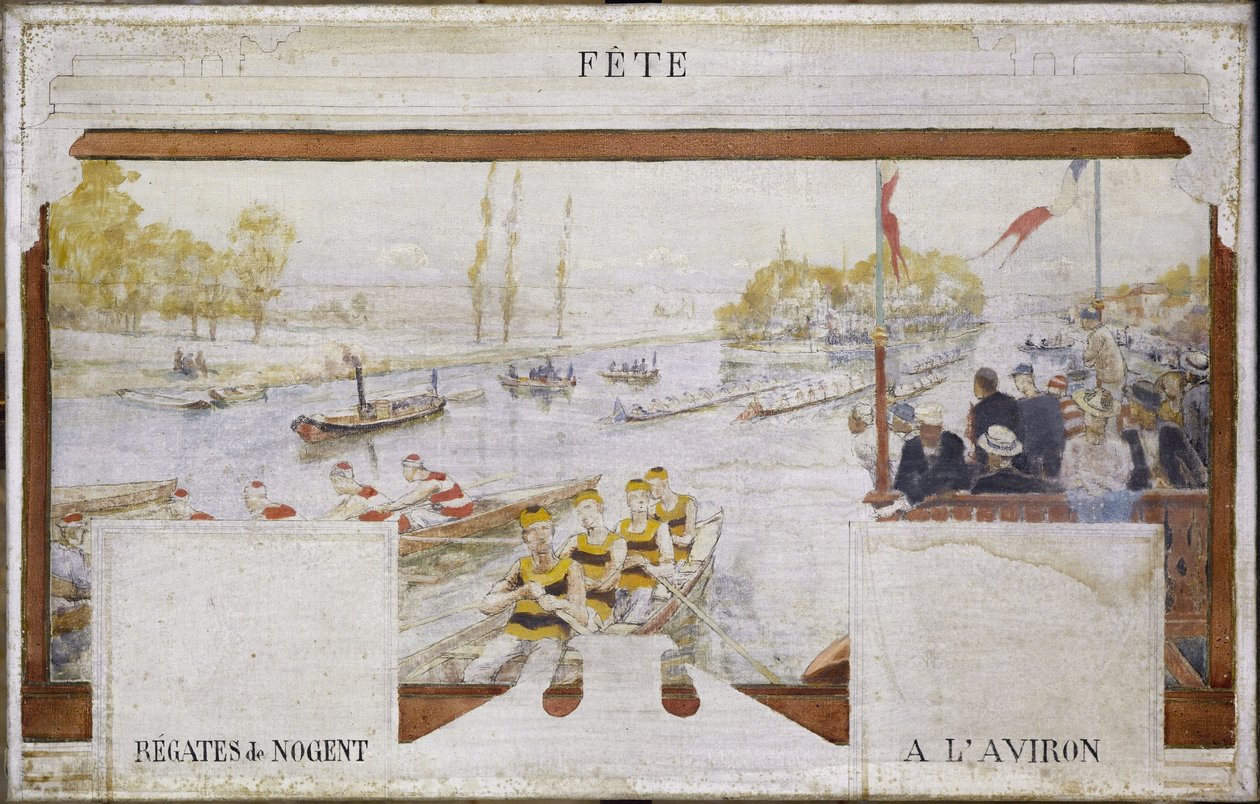 Skitse til Nogent-sur-Marne rådhus: Fest: Nogent ro-regatta af Edmond Debon