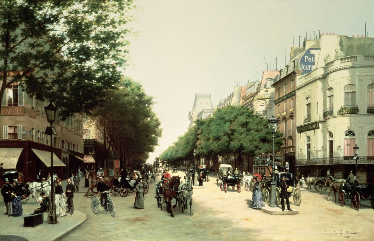 Italienernes Boulevard af Edmond Georges Grandjean
