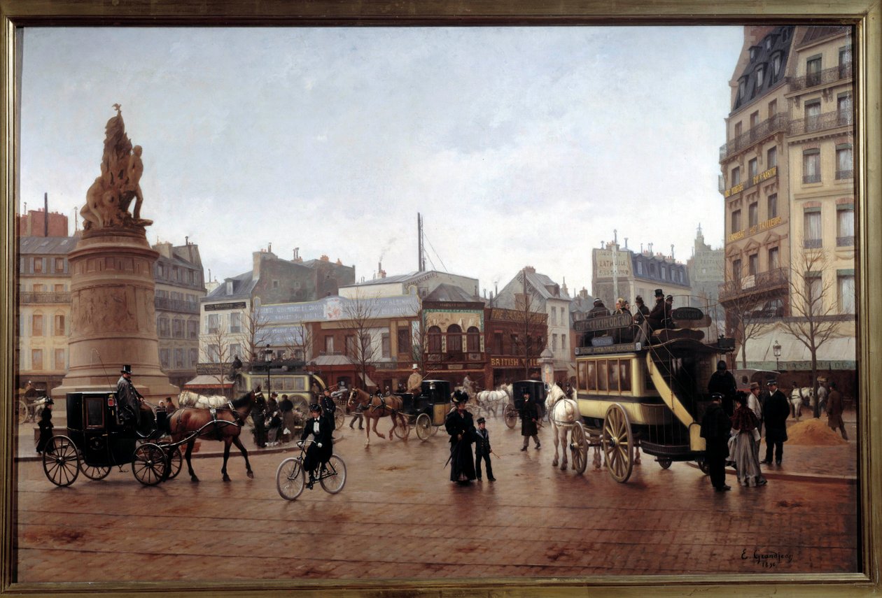 Udsigt over Place Clichy i 1896 Maleri af Edmond Grandjean (1844-1908) 1896 Søn. 0,85x1,3 m Paris, Musee Carnavalet af Edmond Georges Grandjean