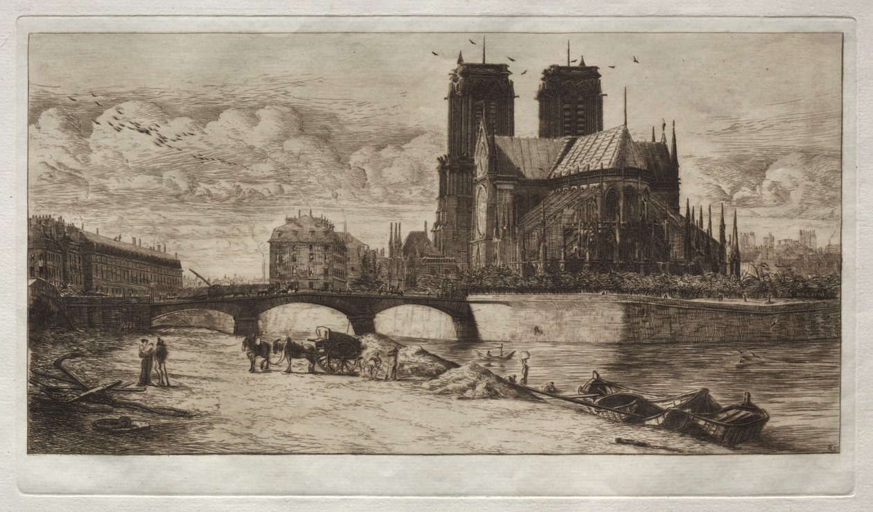 Apsis i Notre Dame de Paris af Edmond Gosselin