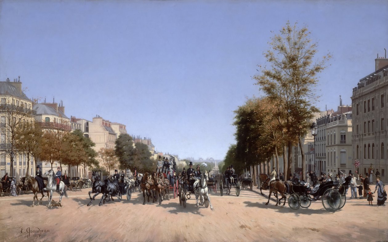 Udsigt over Champs-Elysees fra Place de l