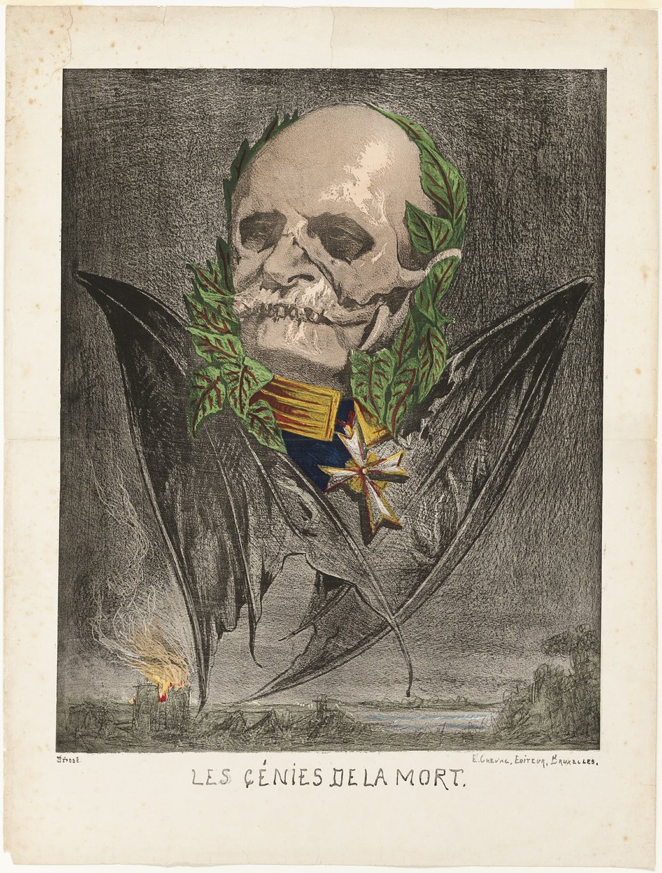 Wilhelm I, konge af Preussen, fra Les Génies de la Mort af Edmond Guilliaume