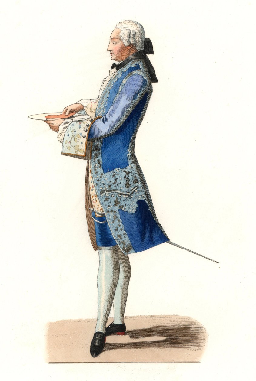Charles Rosalie de Rohan Chabot (1740-1813), greve af Jarnac, efter et maleri fra 1777 af Olivier - Litografi fra en illustration af Edmond Lechevallier-Chevignard (1825-1902), fra "Costumes historiques des 16e" af Edmond Lechevallier Chevignard