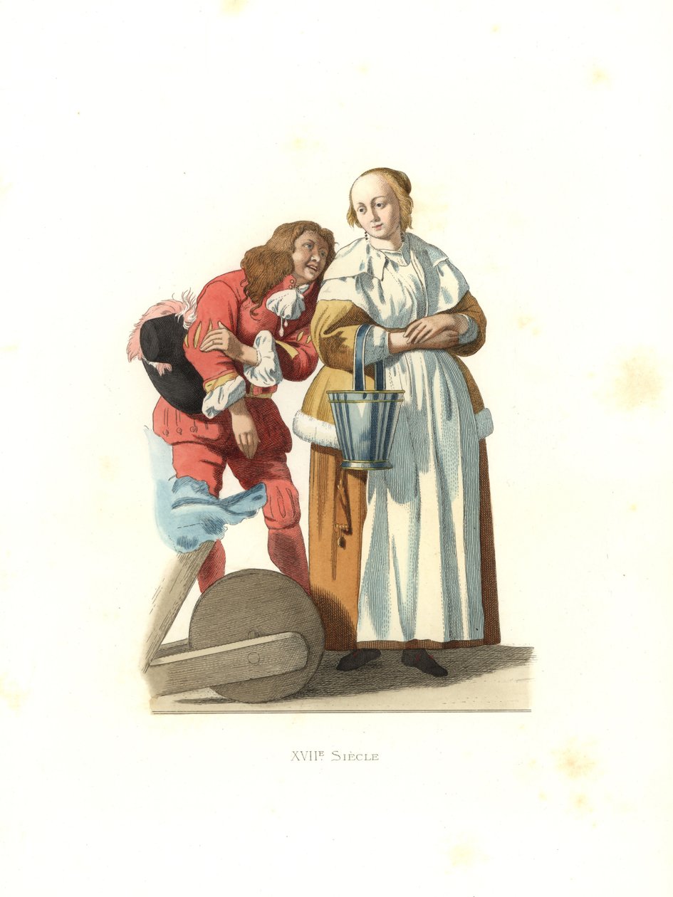 hollandsk bourgeoise og page af Edmond Lechevallier Chevignard