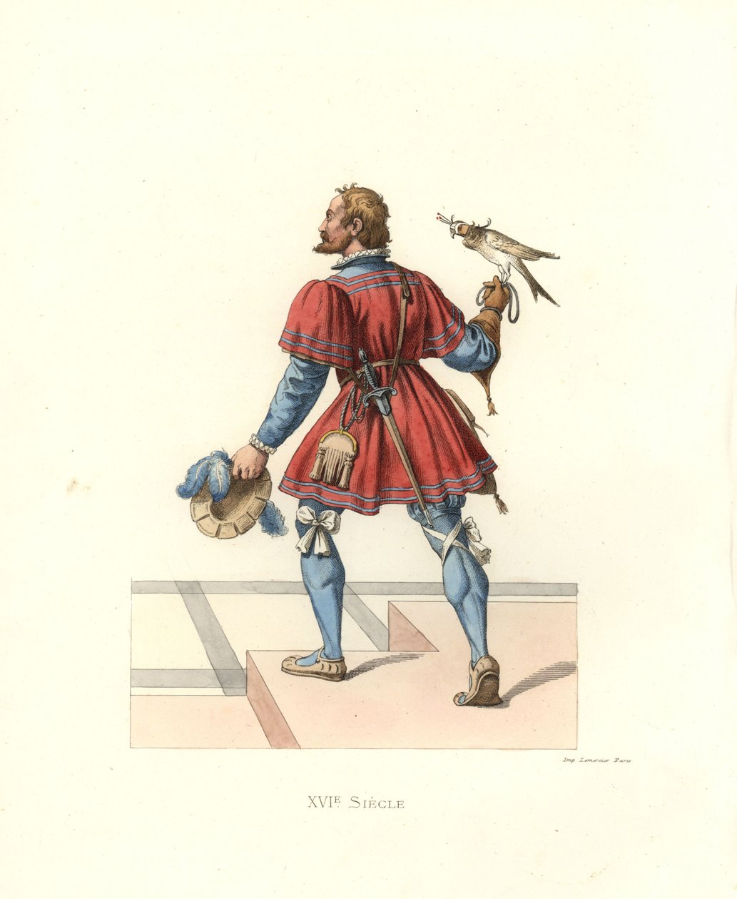 Falkoner til Francis I af Edmond Lechevallier Chevignard