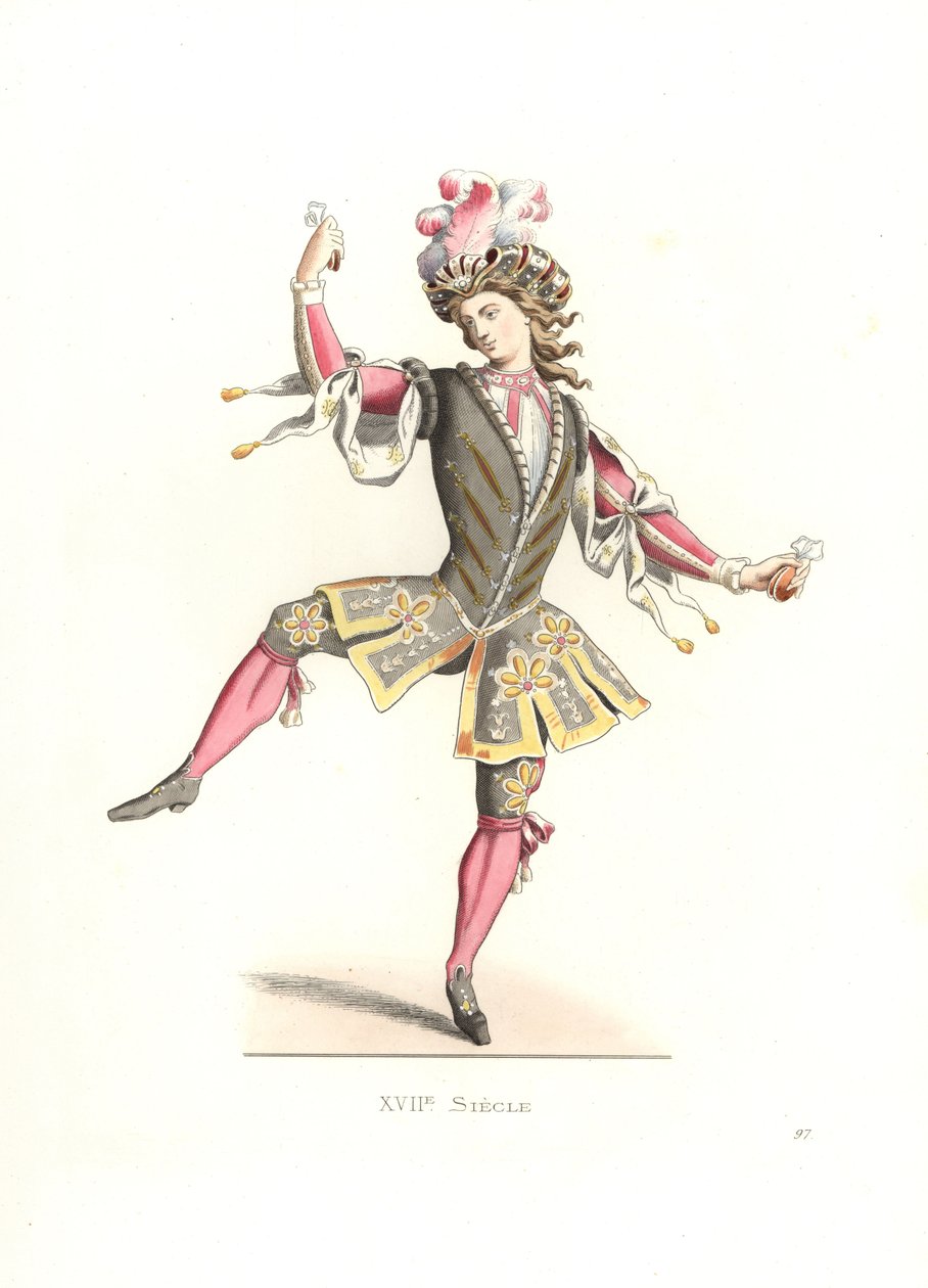 Fransk mand i balletkostume af Edmond Lechevallier Chevignard