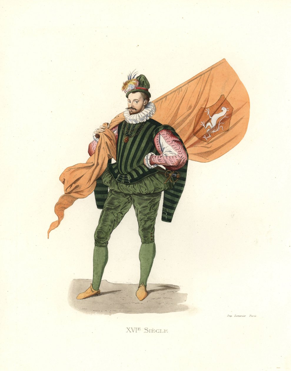Tysk fanebærer eller porte-ensigne af Edmond Lechevallier Chevignard