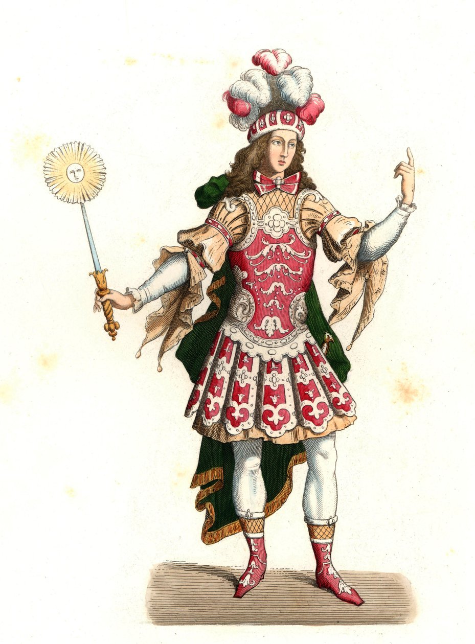 Ludvig XIV af Frankrig, solkongen (1638-1715), i dansekostume af Edmond Lechevallier Chevignard