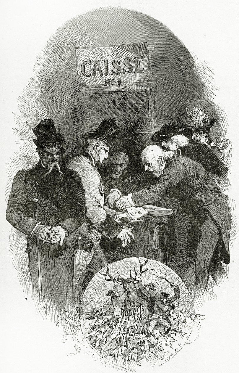 Emargement - illustration fra Napoléon le Petit, 1800-tallet (bw-gravering) af Edmond Morin