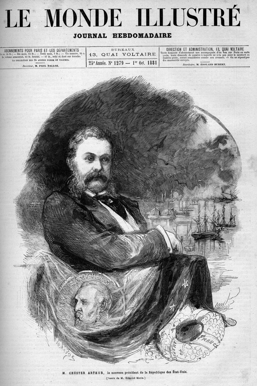 Portræt af Chester Alan Arthur (1830-1886), USA