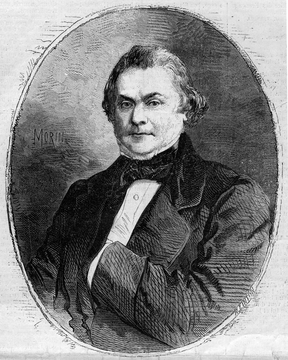 Portræt af Claude Alphonse Delangle (1797-1869), fransk magistrat og politiker. Indgravering af Morin i ""The Illustrous World"" nr. 63 af 26. juni 1858. af Edmond Morin