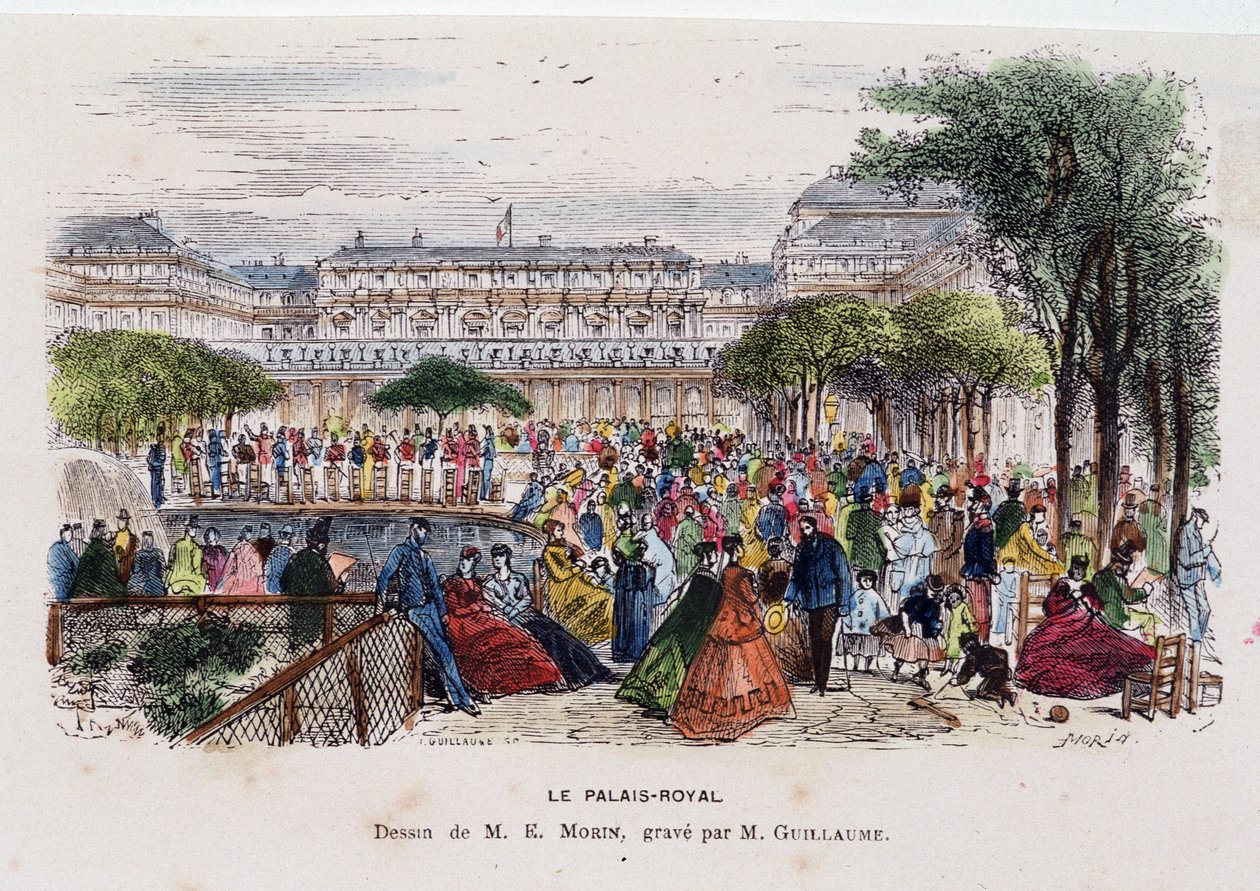 Det kongelige palads - tegning af Morin, omkring 1830 af Edmond Morin
