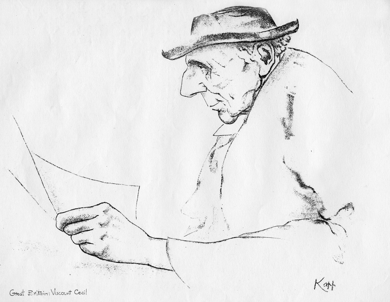 Viscount Cecil, britisk statsmand, 1935 af Edmond Xavier Kapp