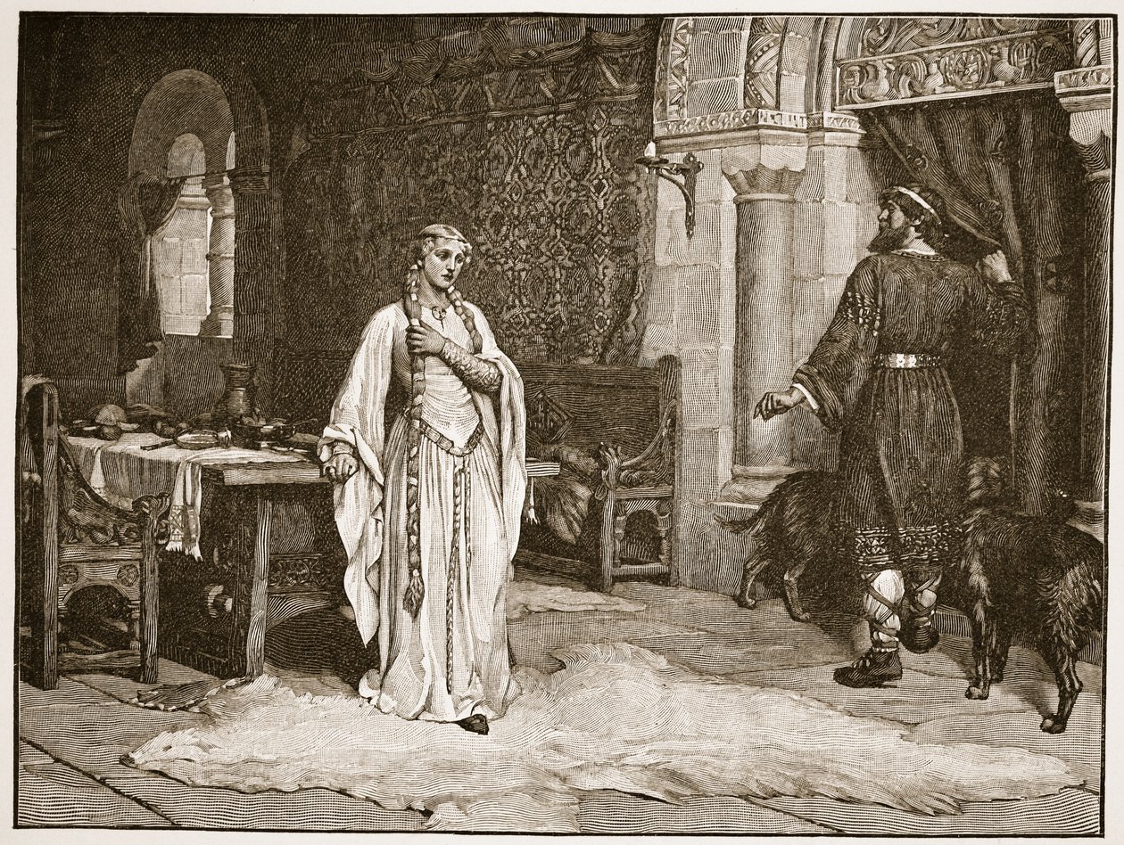 Earl Leofric og Lady Godiva, illustration fra 
