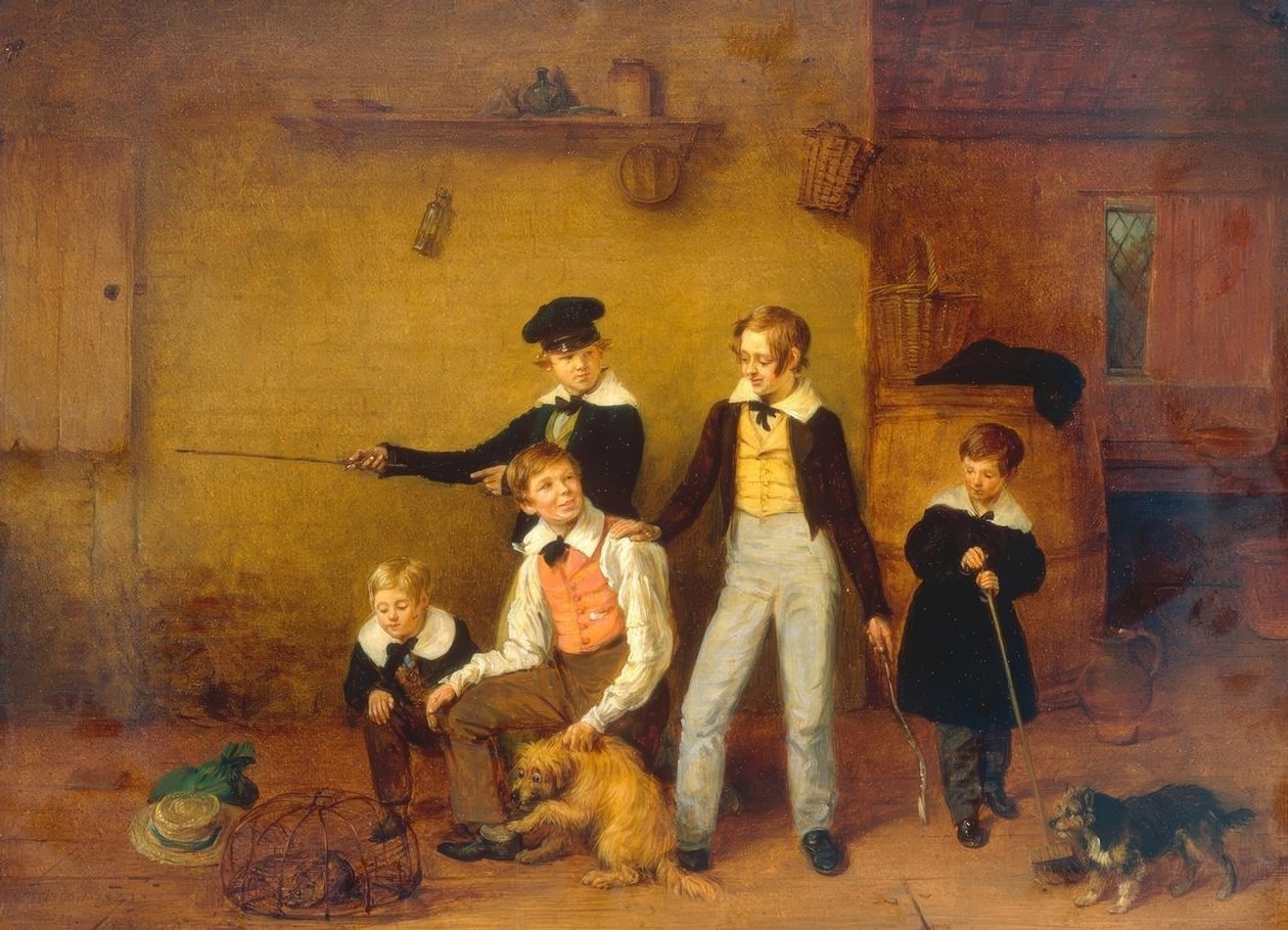 Drenge med deres kæledyr af Edmund Bristow