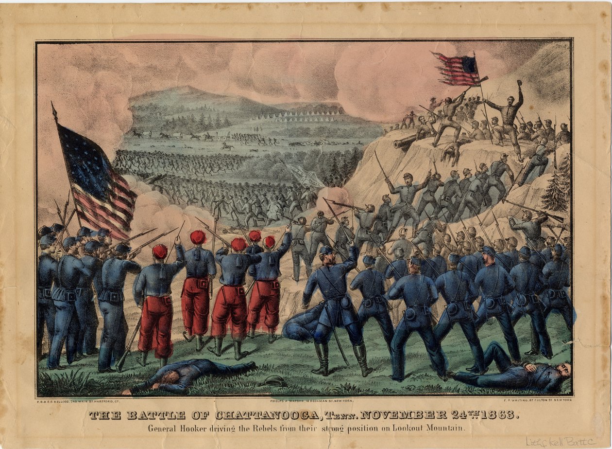 Slaget ved Chattanooga, Tennessee, 24. november 1863 af Edmund Burke Kellogg