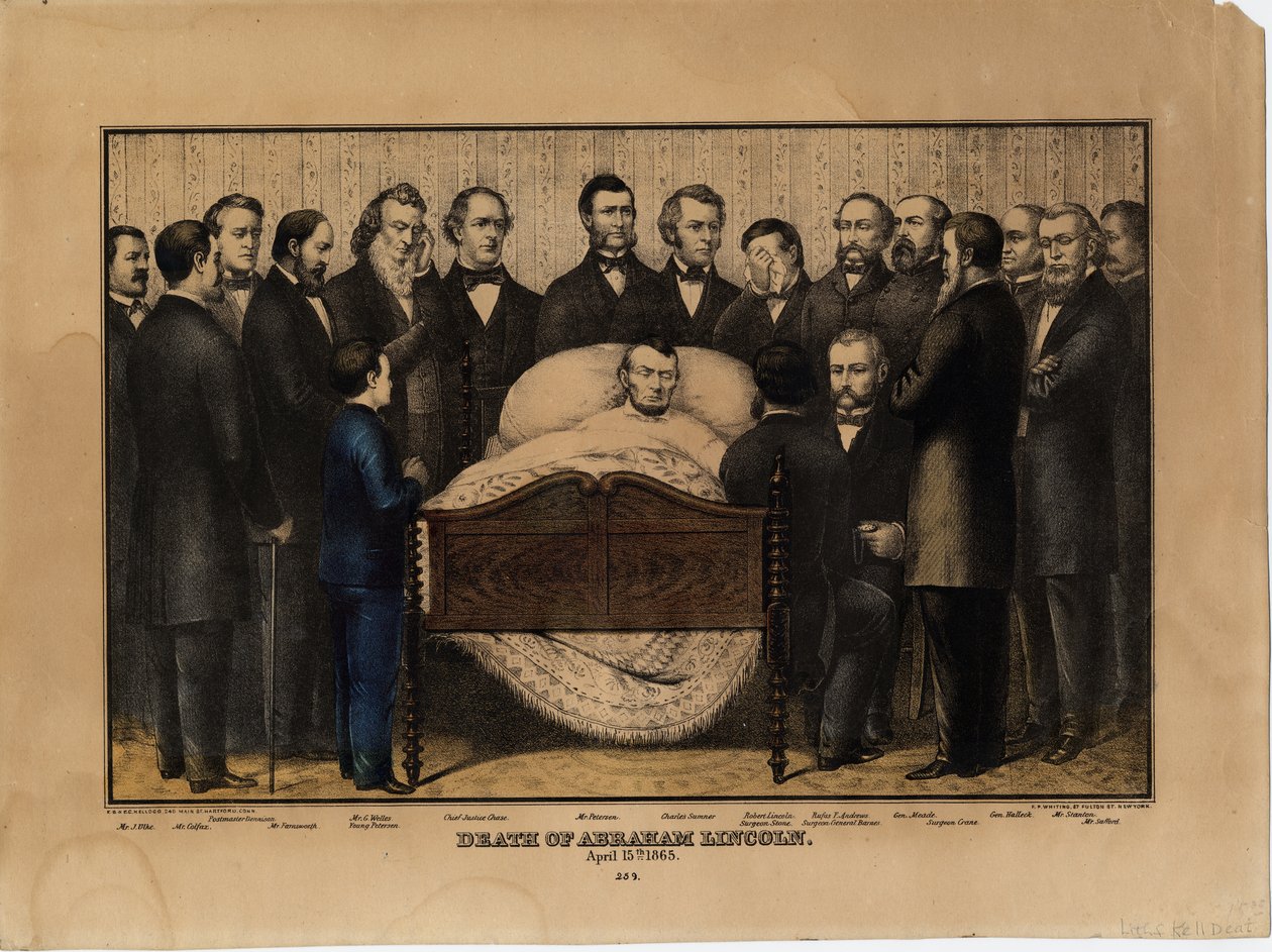 Abraham Lincolns død, 15. april 1865 af Edmund Burke Kellogg