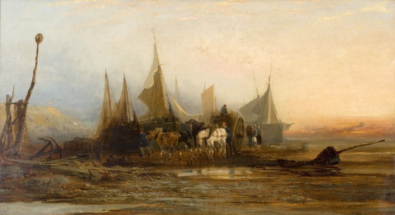 Aften på den franske kyst af Edmund John Niemann