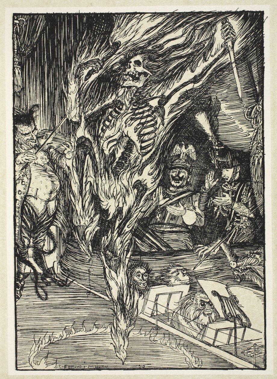 Prima Ballerina Assoluta til Imperial Ballet of Potsdam i hendes bemærkede Fire and Sword Dance, illustration fra The Kaiser