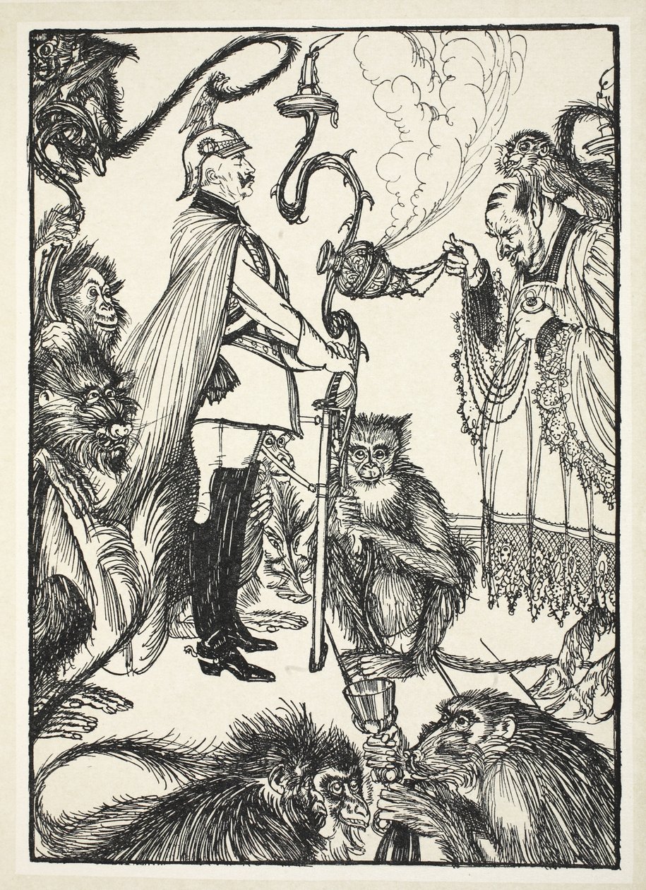 Den sorte messe nr. 1 (The Celebrant and the Master of Ceremonies), illustration fra The Kaiser