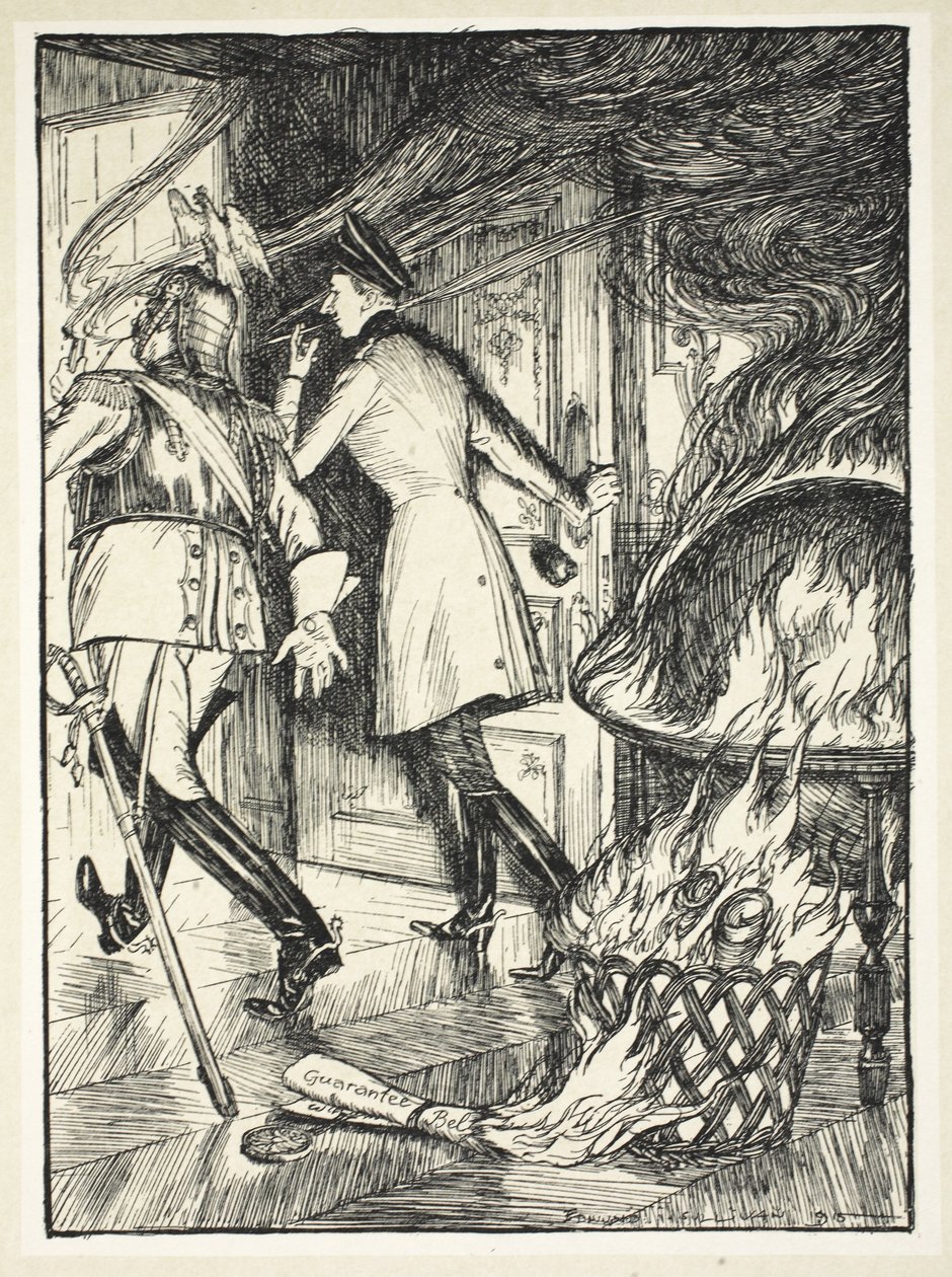 The Pipe Lighter (The Guarantee of Belgian Neutrality), illustration fra The Kaiser