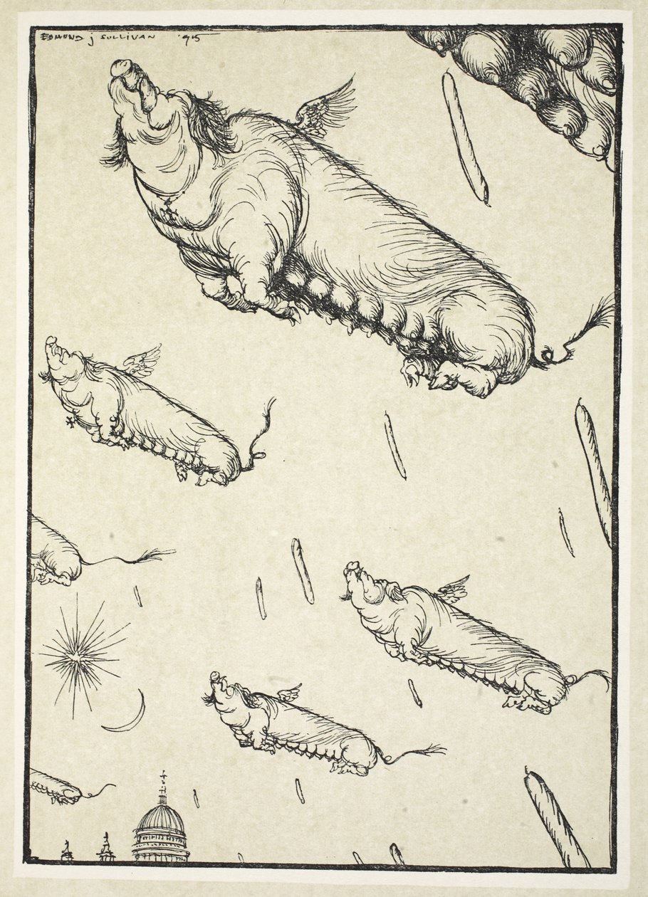 When the Pigs begin to Fly (Die Blutwurst), illustration fra The Kaiser