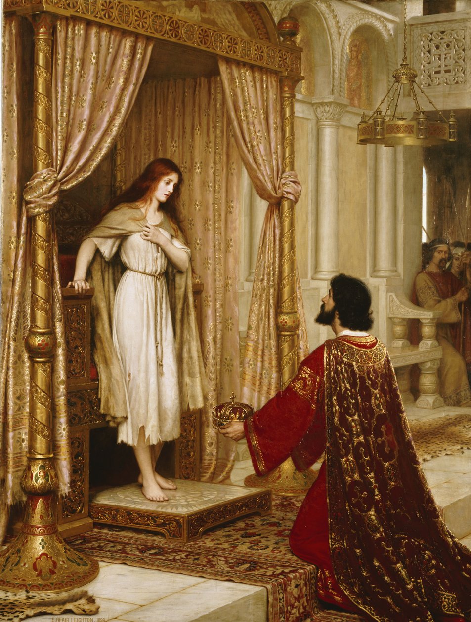 En konge og en tiggerpige, 1898 af Edmund Blair Leighton