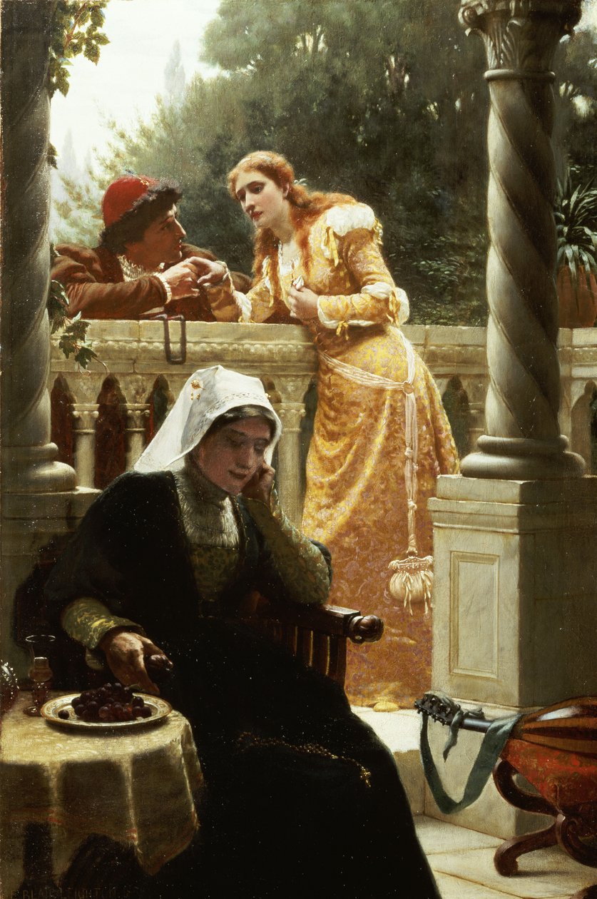Et stjålet interview, 1888 af Edmund Blair Leighton