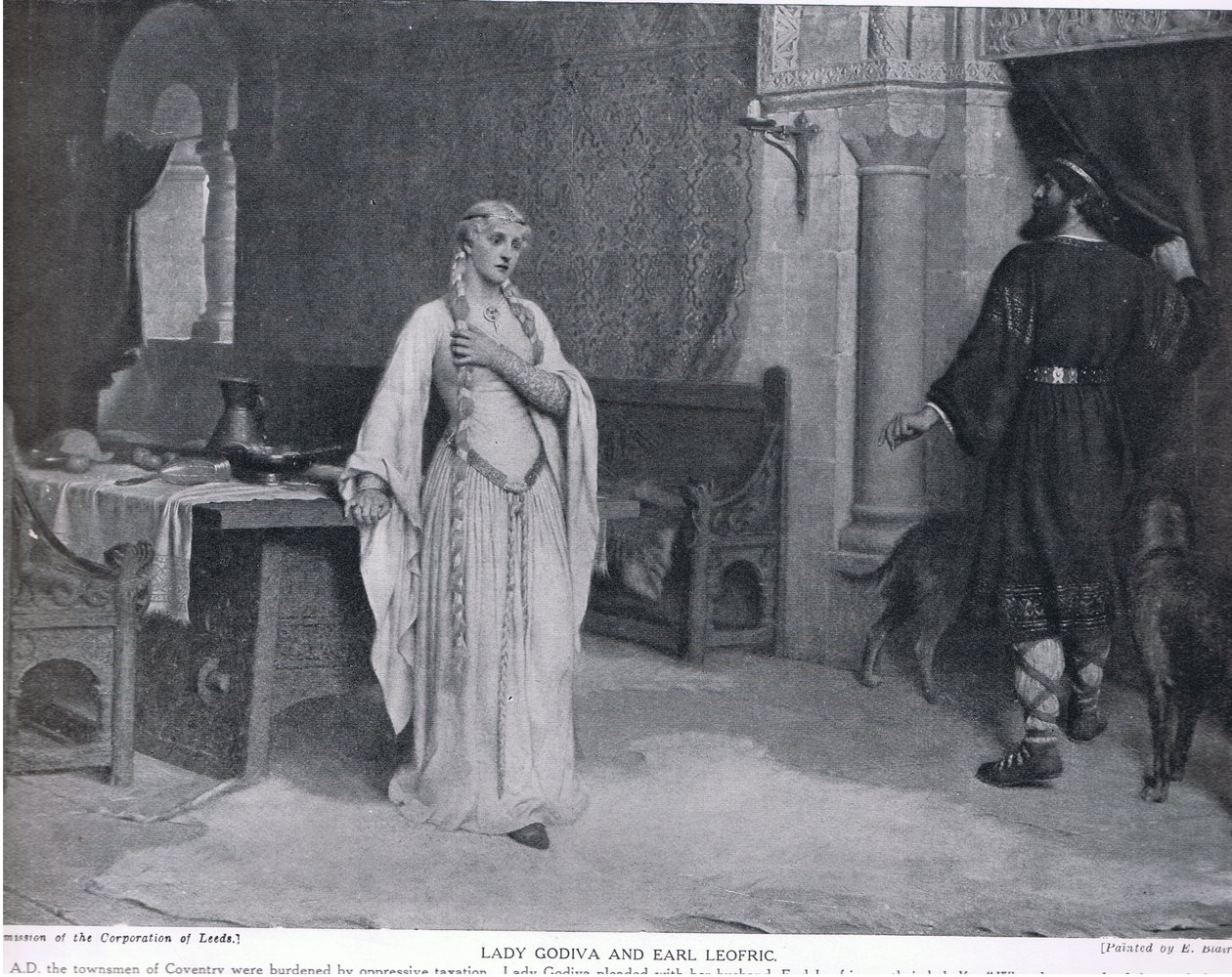 Lady Godiva og Earl Leofric, illustration fra 