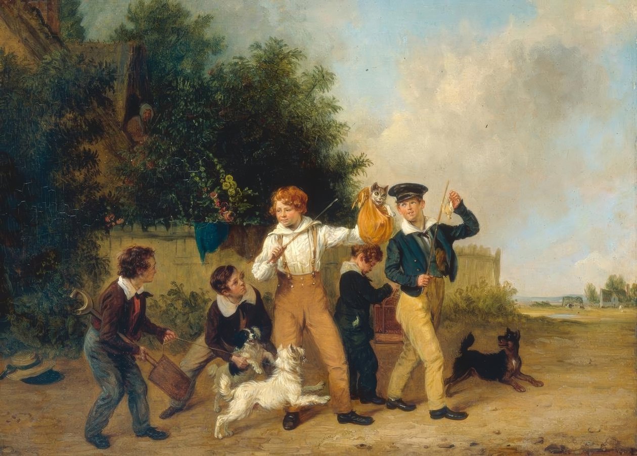 Drenge med deres kæledyr af Edmund Bristow