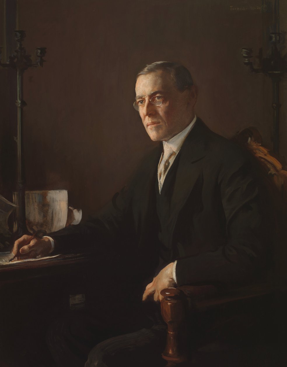 Woodrow Wilson, 1920-1921. af Edmund Charles Tarbell
