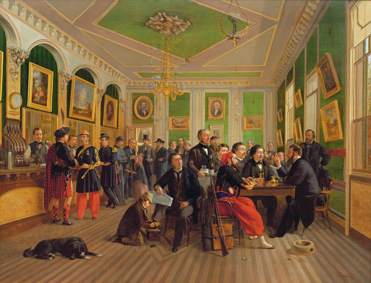 Interiør af George Haywards Porter House, 1863 af Edmund D. Hawthorn