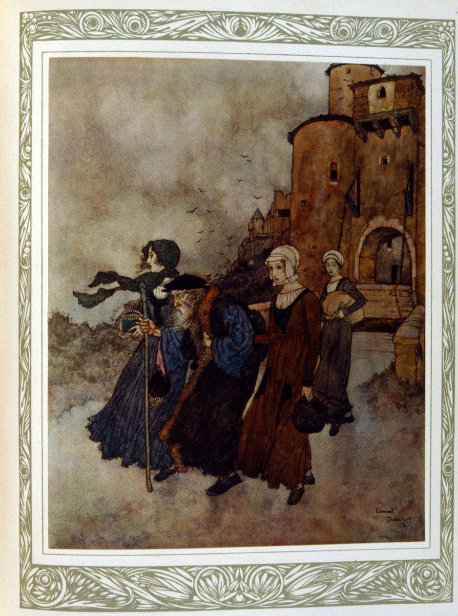 Fransk udgave af H.C. Andersens fortællinger (print) af Edmund Dulac