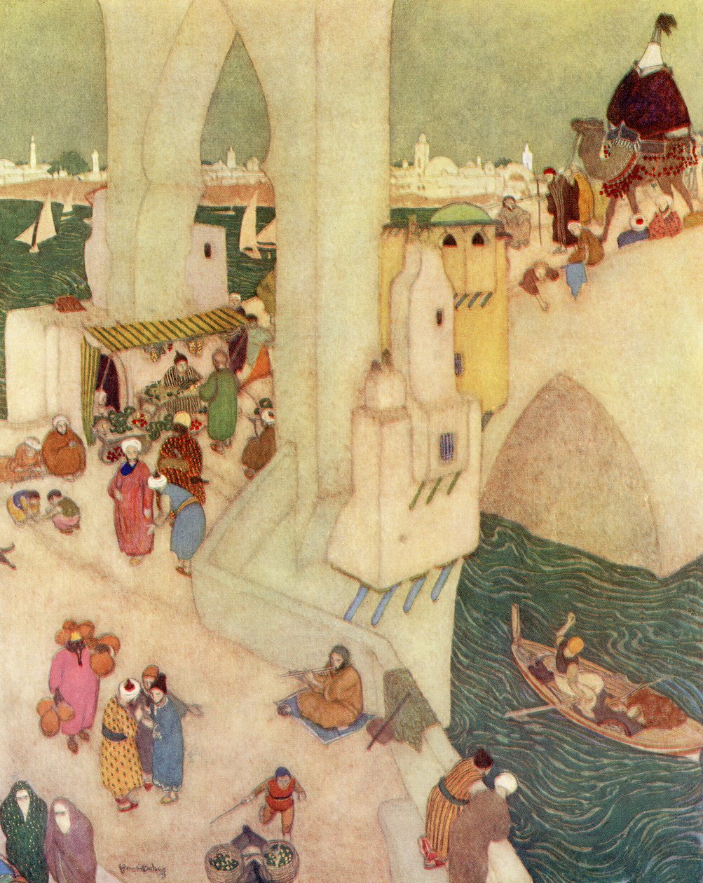 I byen Bagdad, illustration fra 