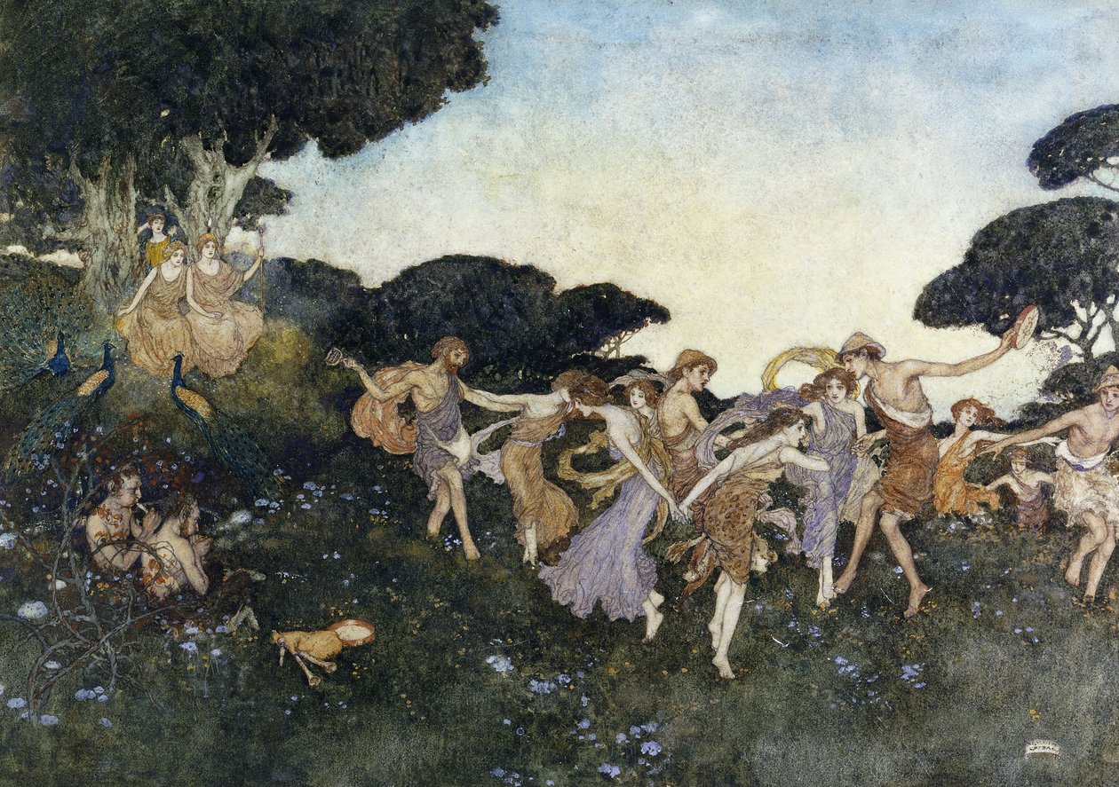 Scene fra Stormen af Edmund Dulac