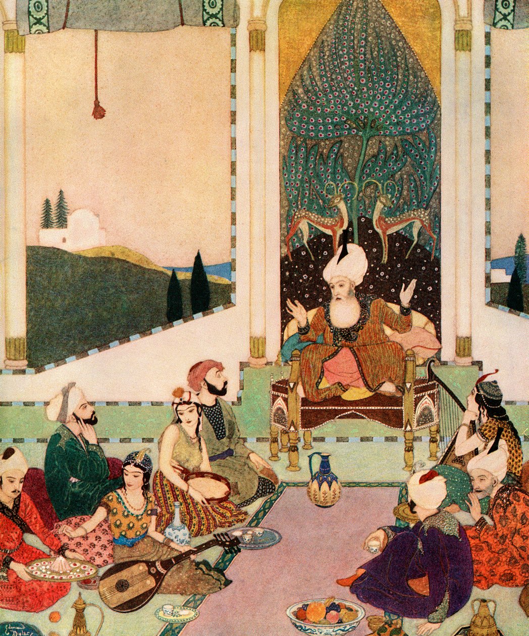 Sindbad Søfareren af Edmund Dulac af Edmund Dulac