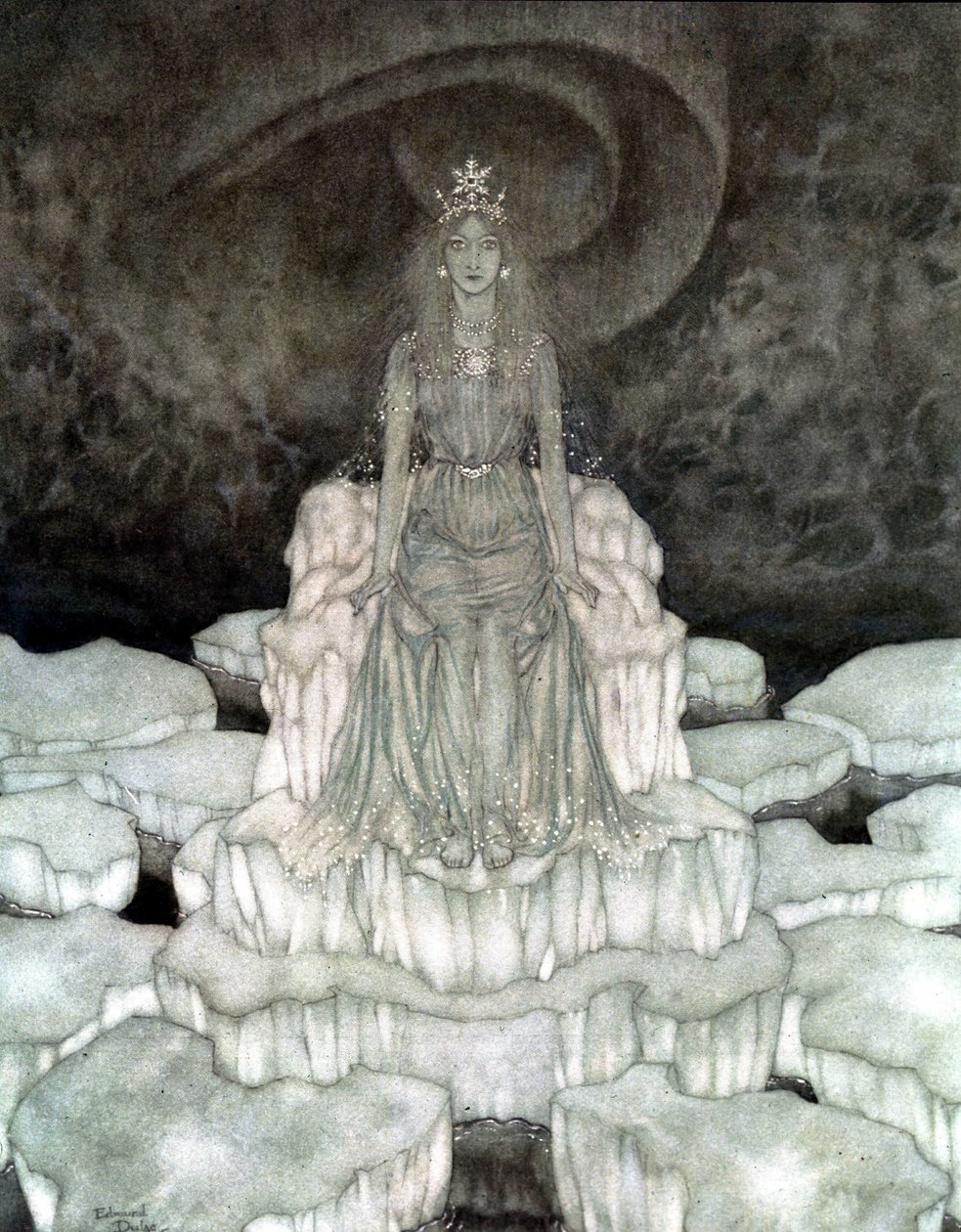 "Snedronningen": Snedronningen i majestæt af Edmund Dulac