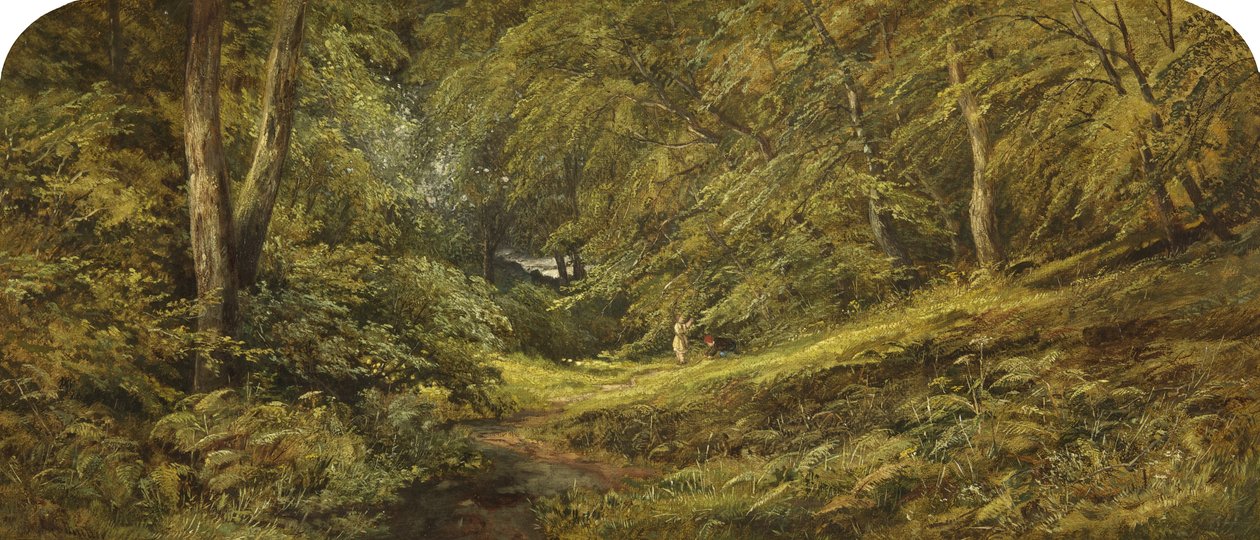 Skitse - In the Woods (olie på lærred) af Edmund G. Muller