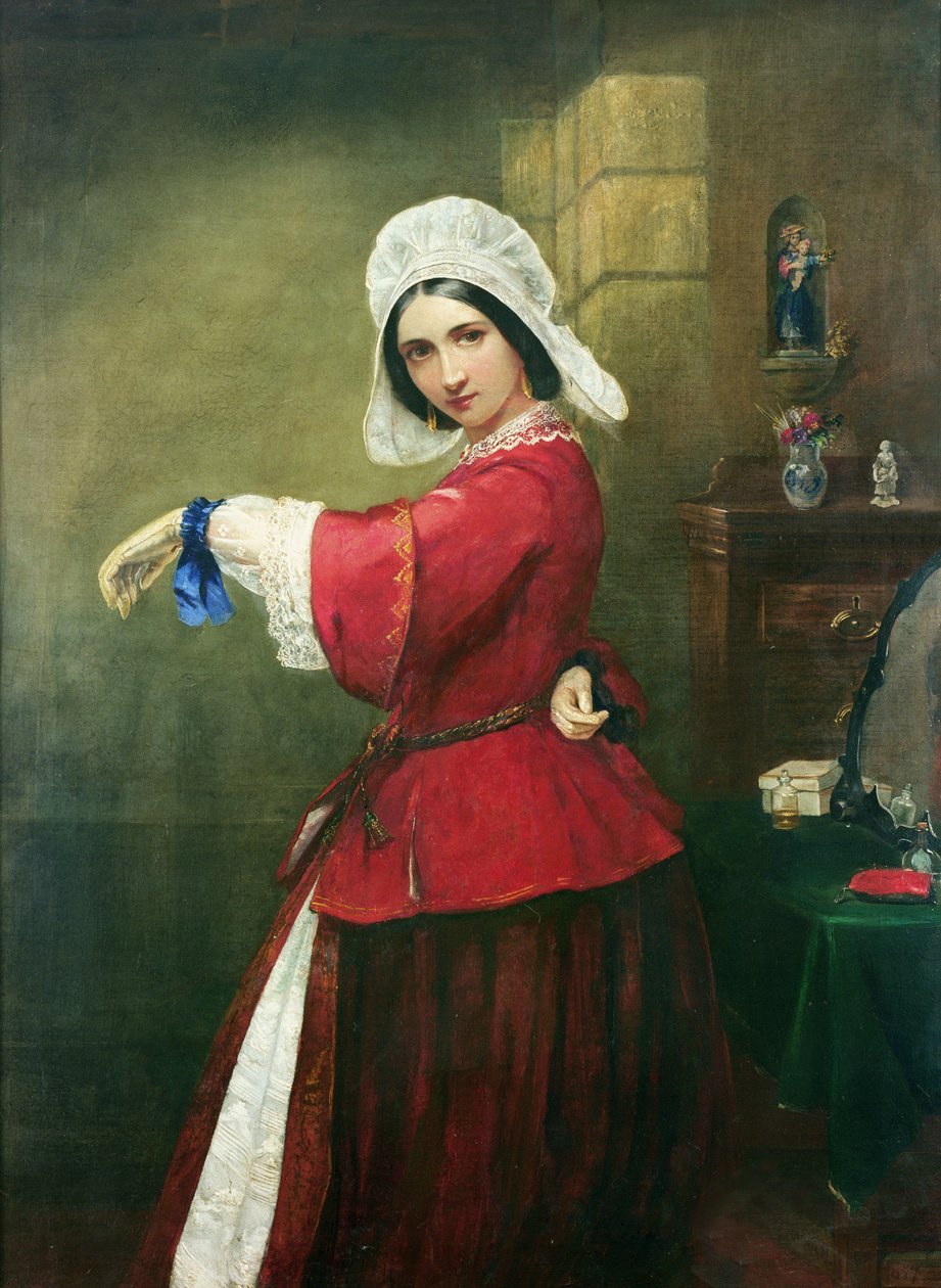 Dame i fransk dragt, 1857 af Edmund Harris Harden