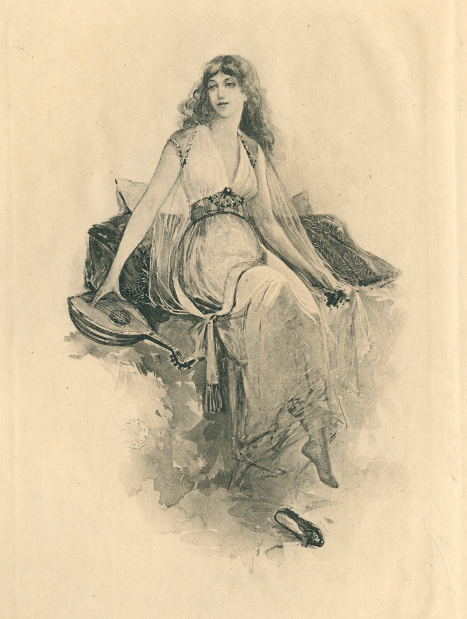 For Elizabethan Songs in Honour of Love and Beauty (litografi) af Edmund Henry Garrett