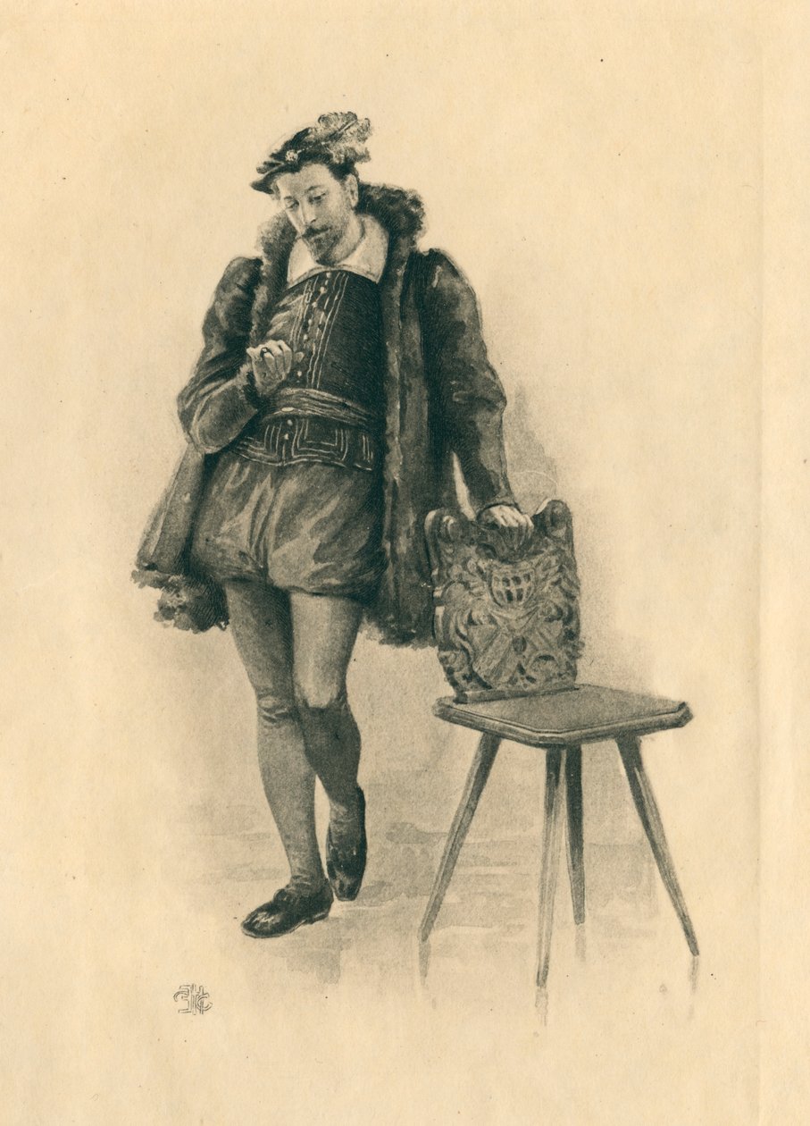 For Elizabethan Songs in Honour of Love and Beauty (litografi) af Edmund Henry Garrett
