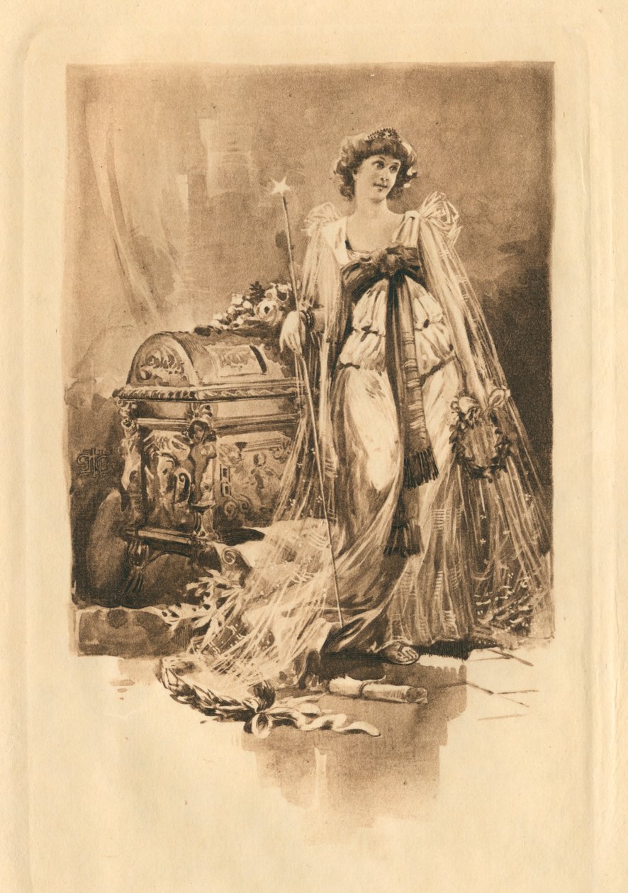 For Elizabethan Songs in Honour of Love and Beauty (litografi) af Edmund Henry Garrett
