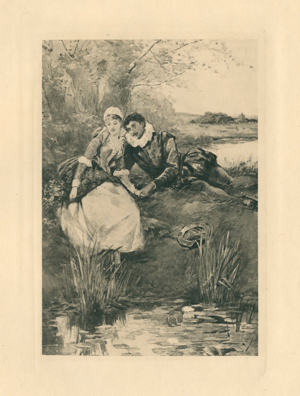 For Elizabethan Songs in Honour of Love and Beauty (litografi) af Edmund Henry Garrett