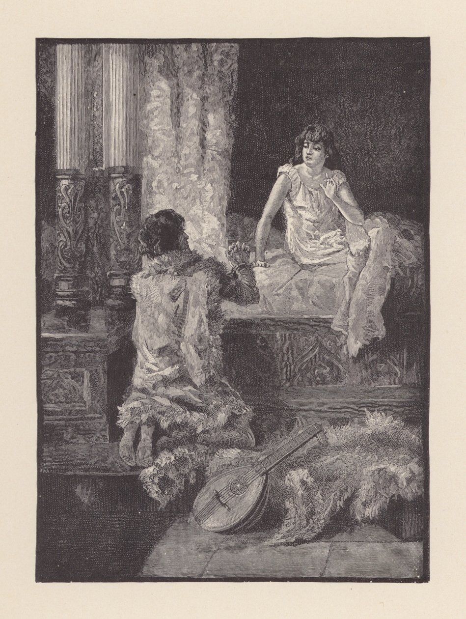 Illustration til The Eve of St Agnes af John Keats (litografi) af Edmund Henry Garrett