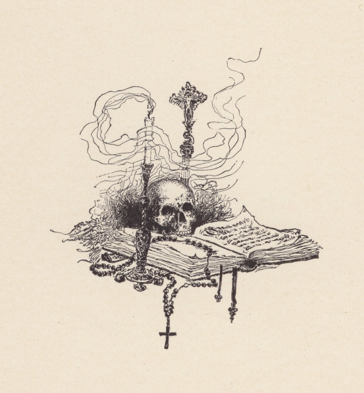 Illustration til The Eve of St Agnes af John Keats (litografi) af Edmund Henry Garrett