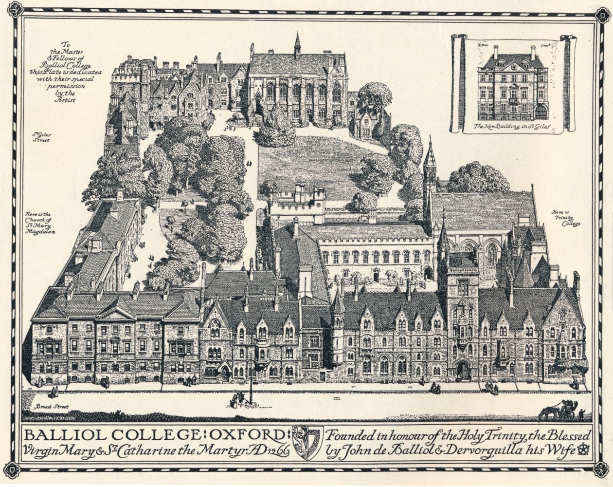 Balliol College, Oxford, 1905 af Edmund Hort New