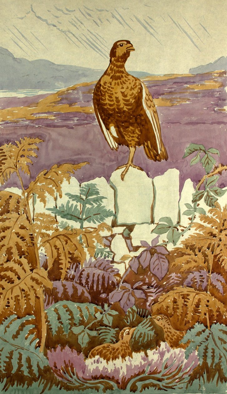 Lookout on the Moor, ca. 1930 (gouache på papir) af Edmund Hunter