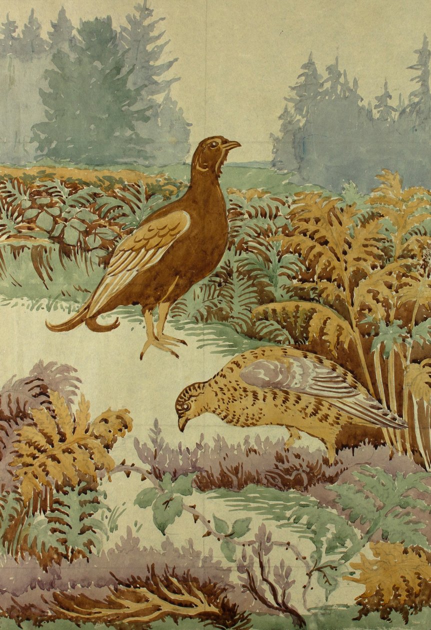 Together on the Moor, ca. 1930 (gouache på papir) af Edmund Hunter