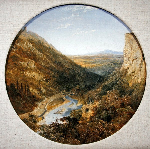 Matlock Vale fra Tor, Derbyshire (olie på lærred) af Edmund John Niemann