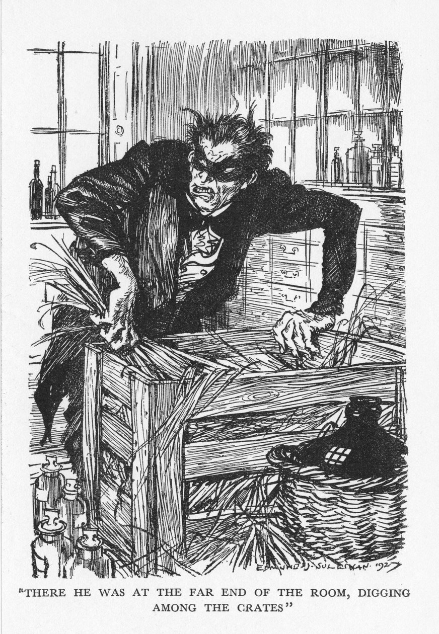 Scene fra The Strange Case of Dr Jekyll and Mr Hyde af Robert Louis Stevenson, 1927 af Edmund Joseph Sullivan